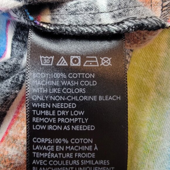 BDG Striped Button Down Shirt Womens Small Multicolor Cotton Southwest - Picture 7 of 11